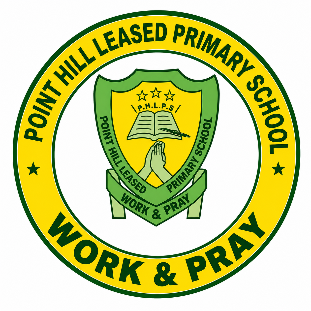 Point Hill Leased Primary School crest — Work & Pray